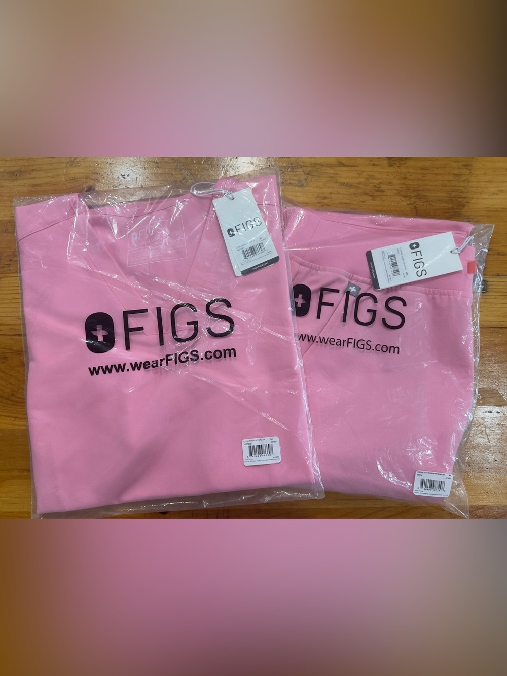 Brand New FIGS Sunrise Pink Scrub Set Size M